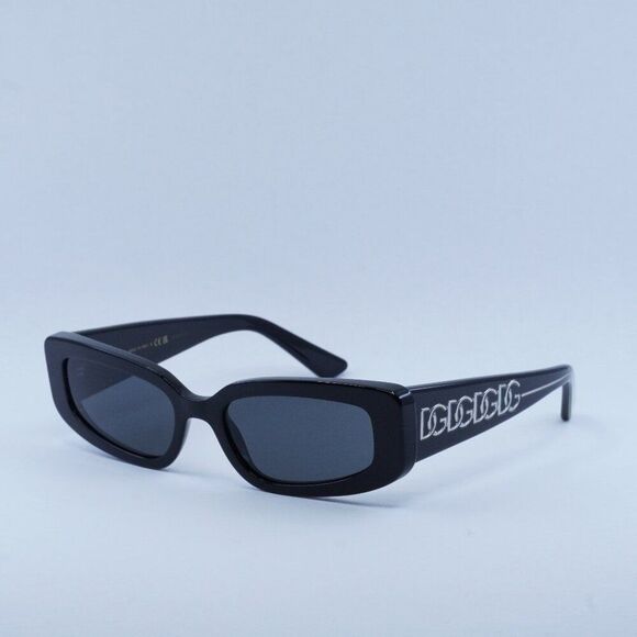 🕶️ New Dolce & Gabbana DG4445 501/87 Sunglasses -Black Frame, Dark Grey Lenses - Picture 3 of 11